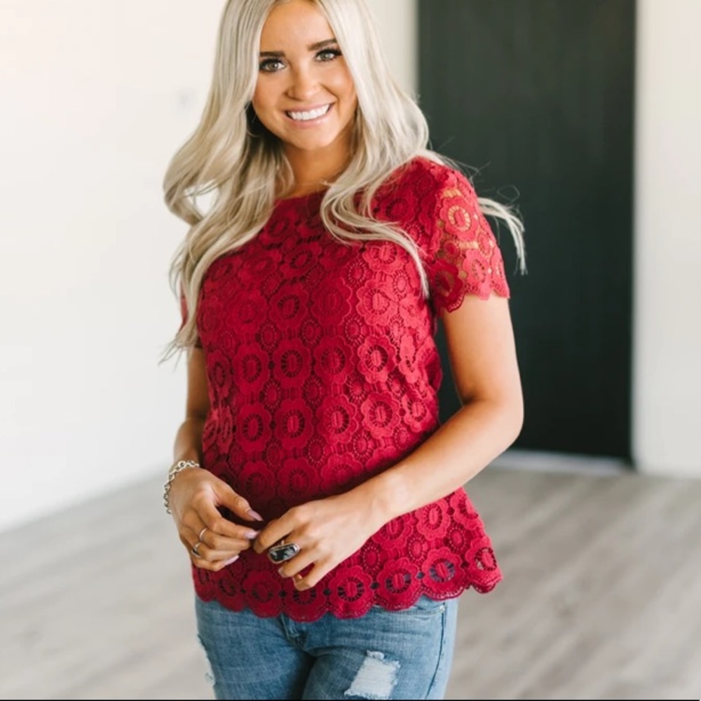 Mindy Mae Market Ampersand Avenue Button Back Top